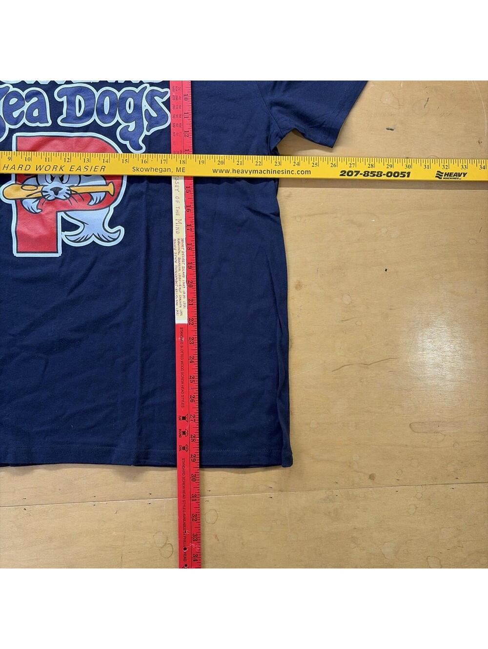 Portland Maine Sea Dogs Slugger T-Shirt Navy Blue Baseball Shirt 2XL - Picture 2 of 3